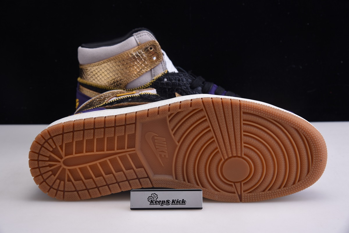 Air Jordan 1 High OG Black Purple Gold 555088-171