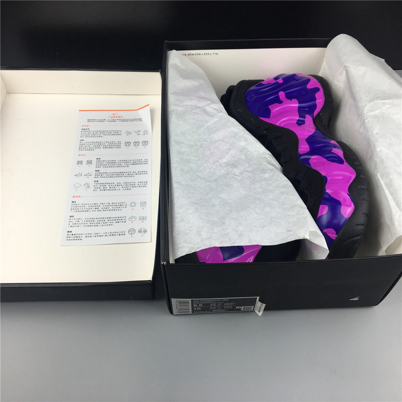 Nike Air Foamposite Pro "Purple Camo" (Black) - 624041-012