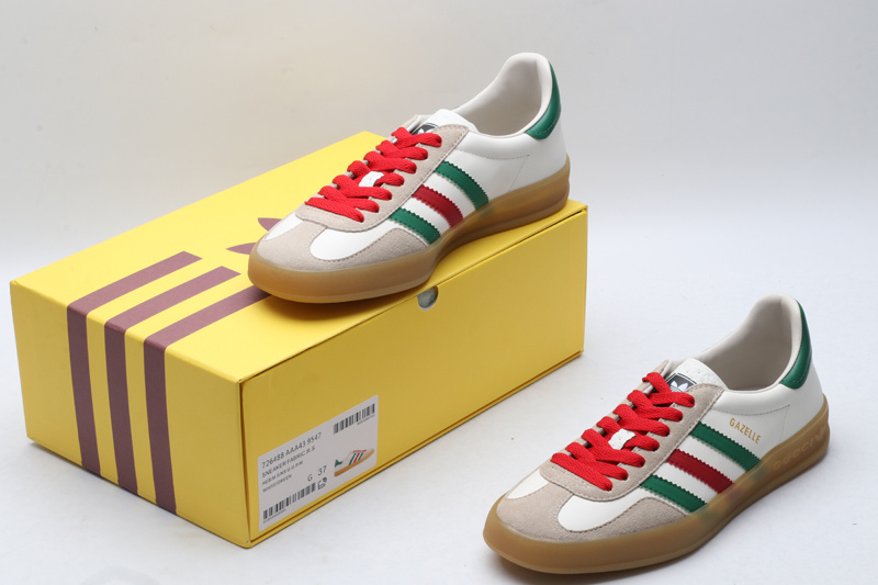Adidas x Gucci Gazelle SneakerWhite Green Red