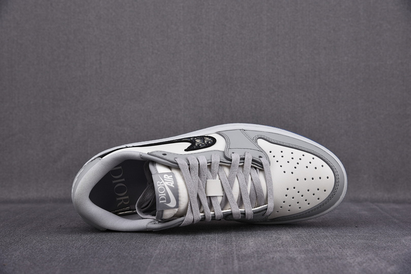 DIOR x Air Jordan 1 Low AJ1 Grey White Black 553668 998