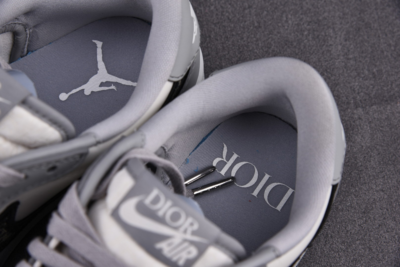 DIOR x Air Jordan 1 Low AJ1 Grey White Black 553668 998