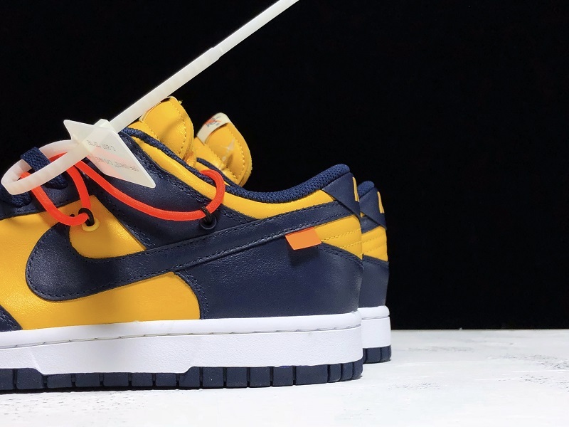 Off White Nike Dunk Low University Gold Midnight Navy CT0856-700