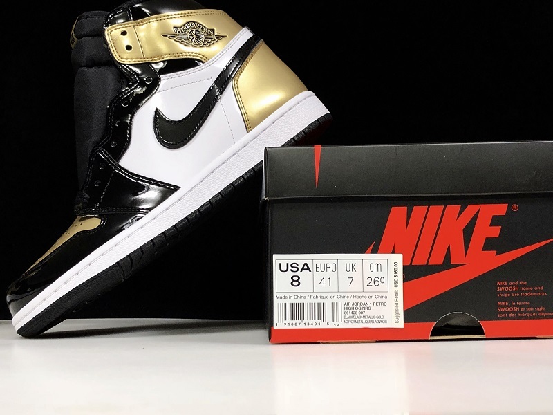 Air Jordan 1 Retro High NRG Patent Gold Toe 861428-007
