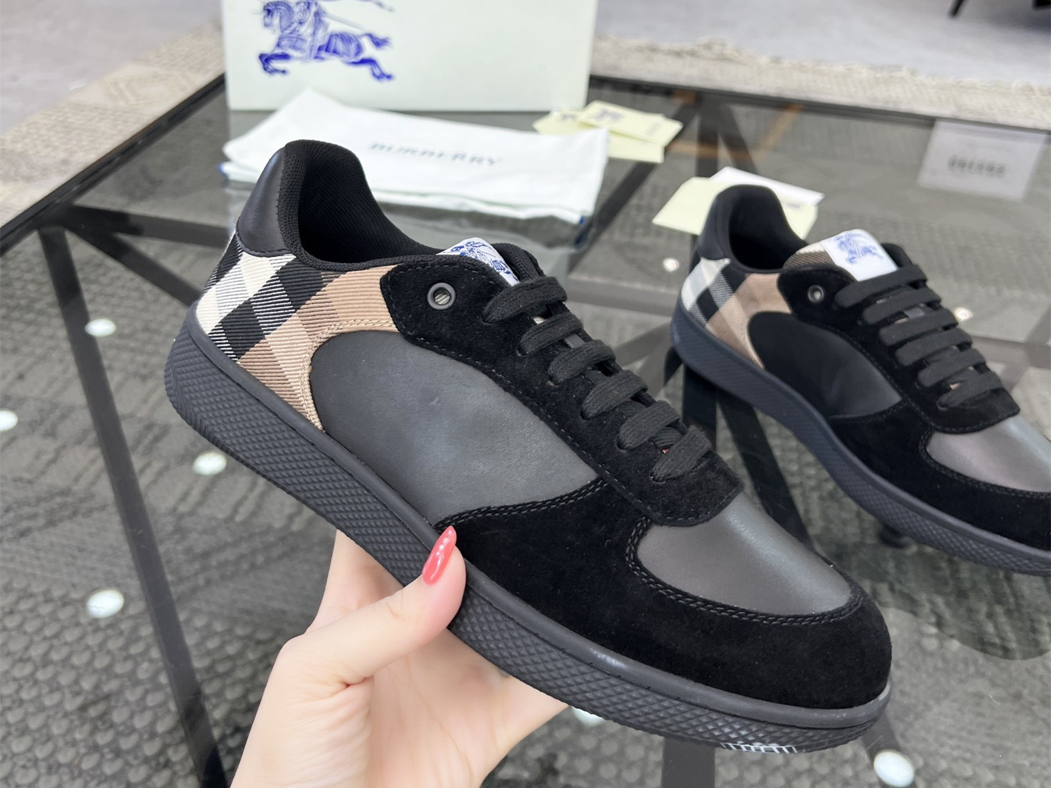 Burberry Check Terrace Sneakers
