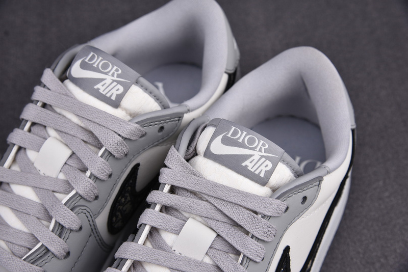 DIOR x Air Jordan 1 Low AJ1 Grey White Black 553668 998
