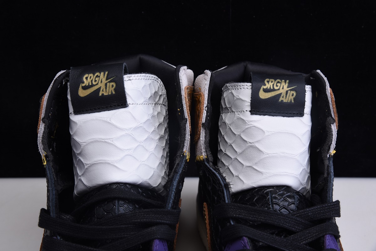 Air Jordan 1 High OG Black Purple Gold 555088-171