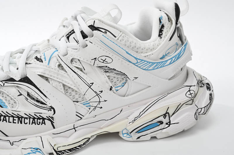 Balenciaga Tess S.Black Graffiti Art 542436 W3SRA 9014