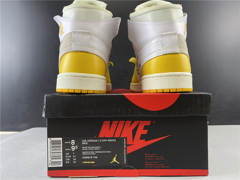 Off White x Air Jordan 1 Retro High OG "Canary Yellow" AQ0818-149