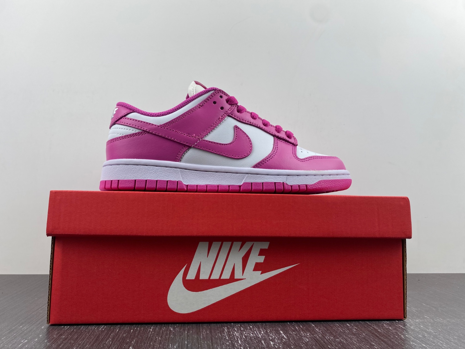 Nike Dunk Low Active Fuchsia Pink White GS FJ0704-100