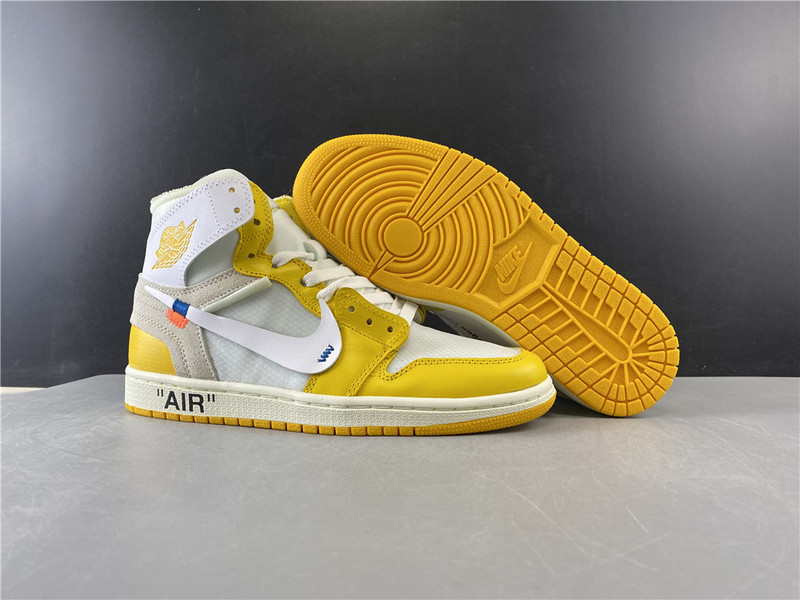 Off White x Air Jordan 1 Retro High OG "Canary Yellow" AQ0818-149