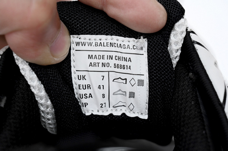 Balenciaga Track 2 Sneaker Black And White 568614 W2GN3 1090