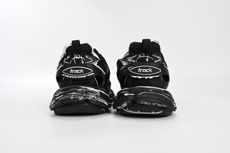 Balenciaga Tess S.Black Black-And-White Painting  542023 W3SR2 2315