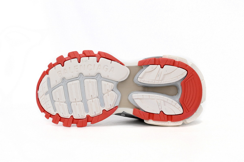 Balenciaga Tess S.White Grey Red 542436 W3DB2 7663