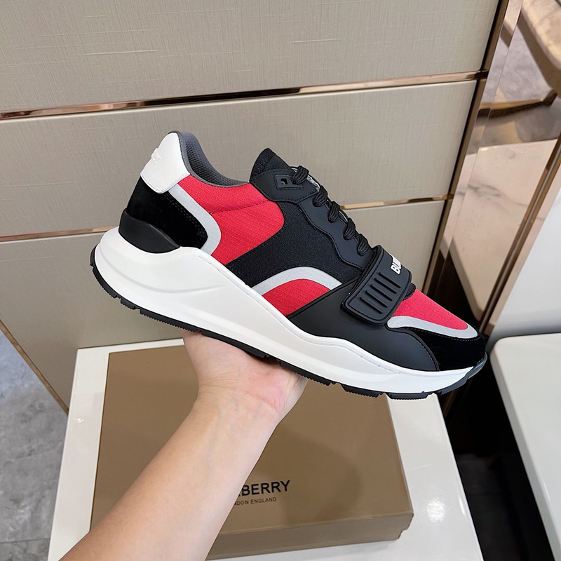 Burberry Vintage Check, Leather and Mesh Sneakers