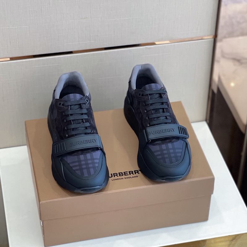 Burberry Vintage Check, Leather and Mesh Sneakers