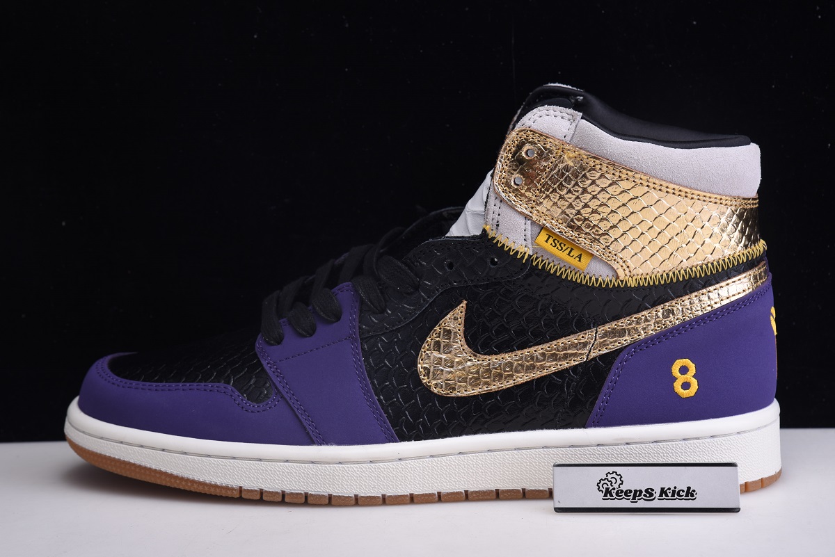 Air Jordan 1 High OG Black Purple Gold 555088-171