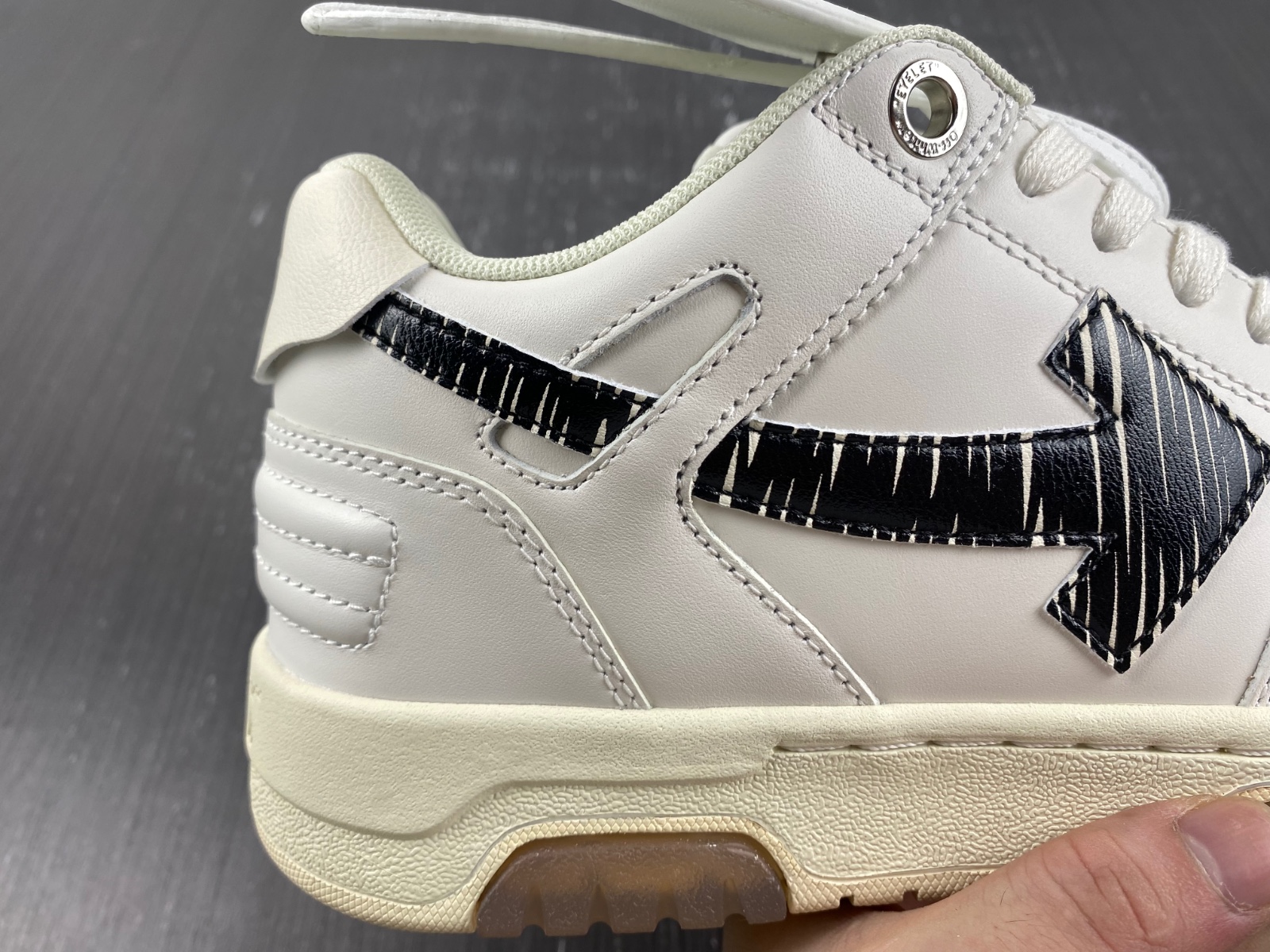 OFF-WHITE Out Of Office leather sneakers
