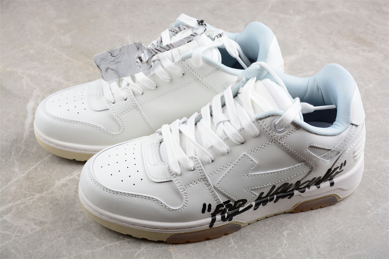 OFF-WHITE Out Of Office leather sneakers