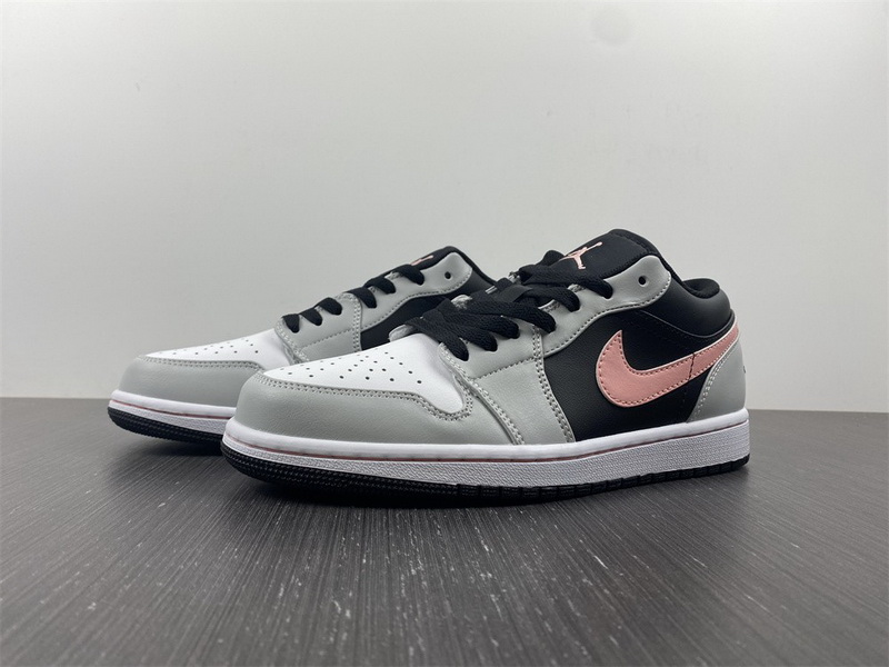 Air Jordan 1 Low White Grey Black Pink 553558-062