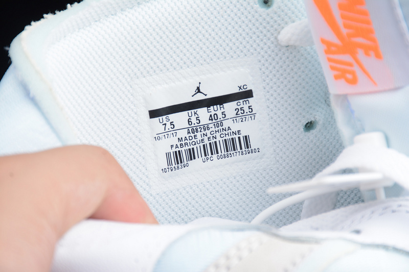 Air Jordan 1 X Off White Nrg Bg "OW" AQ8296-100