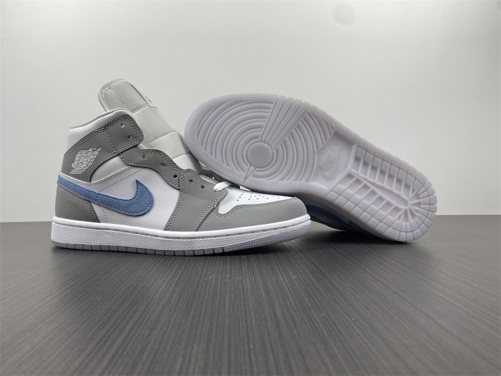 Air Jordan 1 Mid Wolf Grey Aluminum BQ6472-105