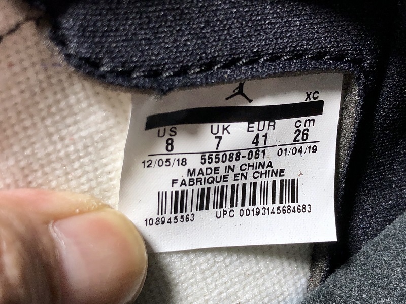 Air Jordan 1 Black White Gym Red 555088-061