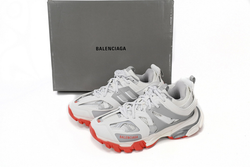Balenciaga Tess S.White Grey Red 542436 W3DB2 7663