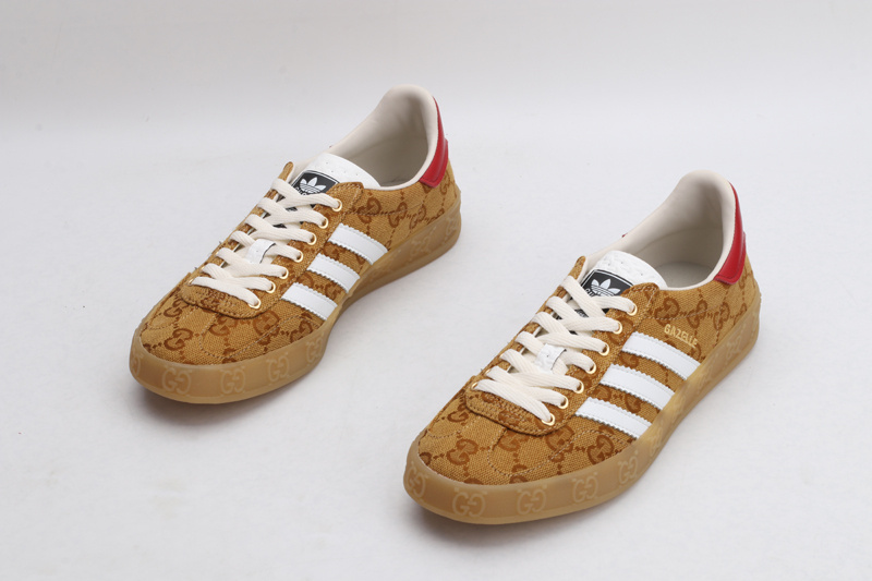 ADIDAS X GUCC1  Gazelle  Original GG Beige Brown