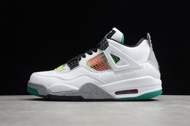 Air Jordan 4 Retro  "Rasta - Lucid Green" - AQ9129 100