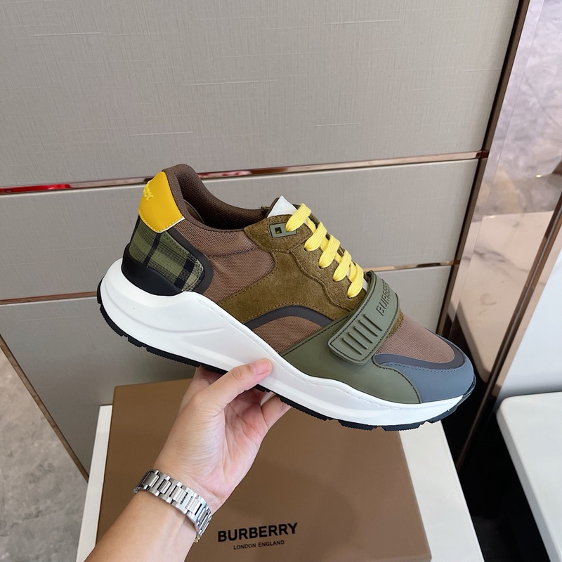 Burberry Vintage Check, Leather and Mesh Sneakers