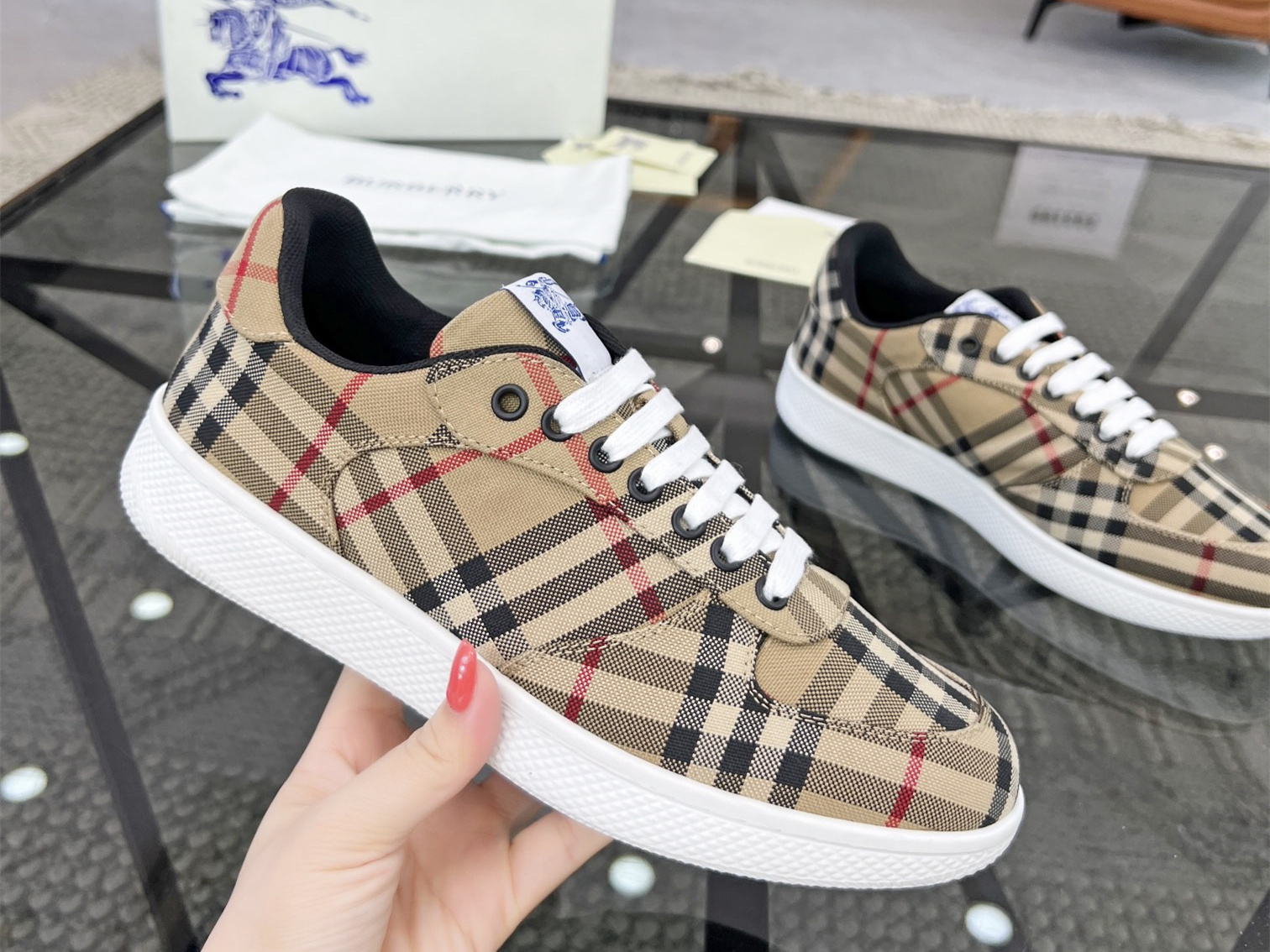 Burberry Check Terrace Sneakers