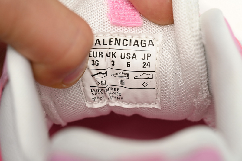 Balenciaga Tess S.Black Rice White Pink 542436 W3SU5 5090