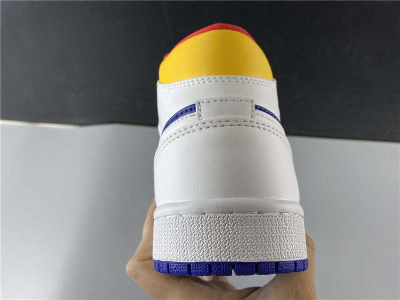 Air Jordan 1 Mid Royal Blue Laser Orange 554724-131