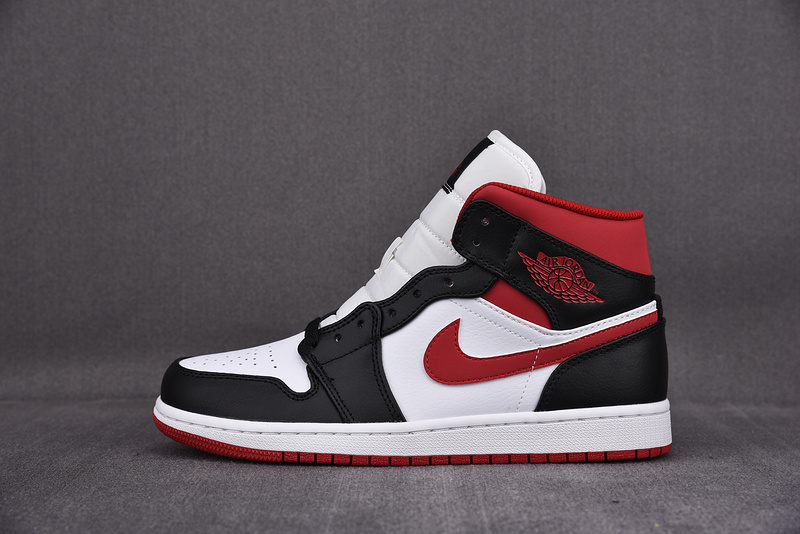 Air Jordan 1 Mid 'Black Gym Red' - 554724-122