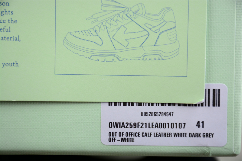 OFF-WHITE Out Of Office leather sneakers