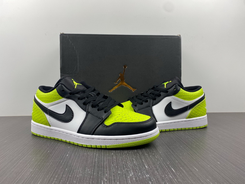 Air Jordan 1 Low "Vivid Green Snakeskin" DX4446-301