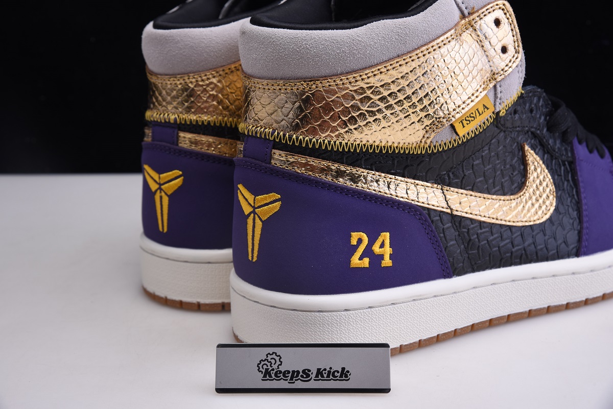 Air Jordan 1 High OG Black Purple Gold 555088-171