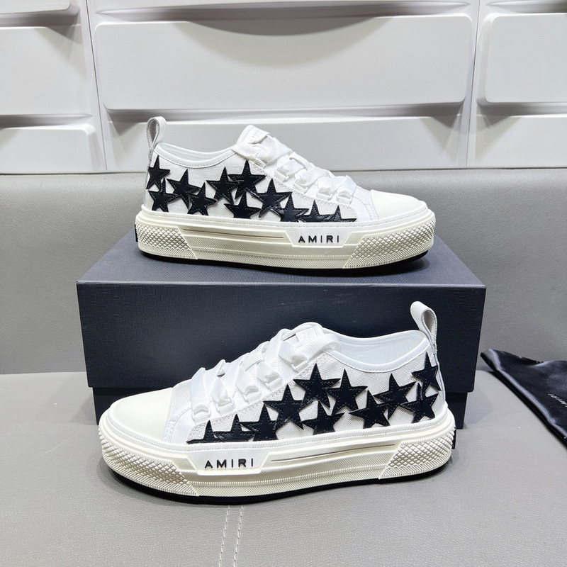 Amiri* Appliquéd Leather and Canvas Sneakers