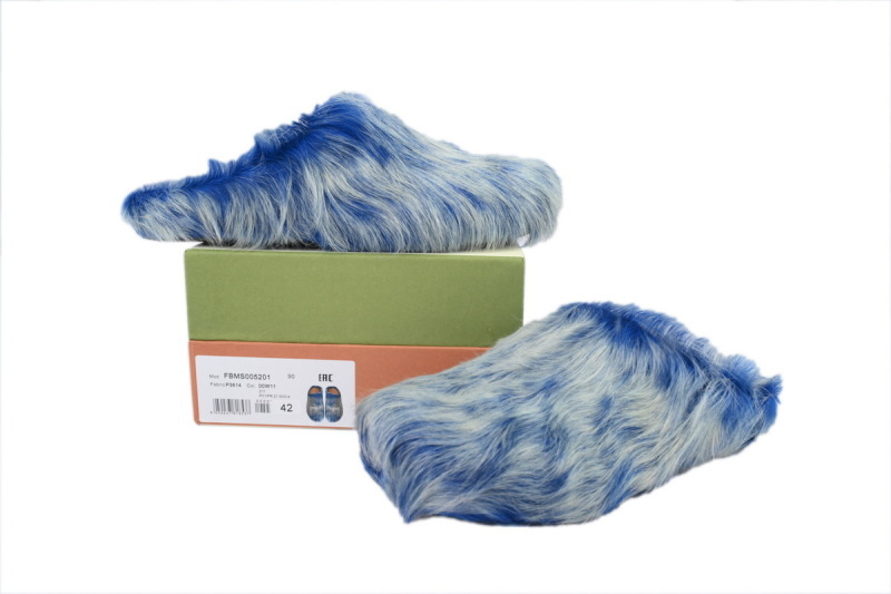 MARNI Fussbett Tie Dye white Blue Slipper